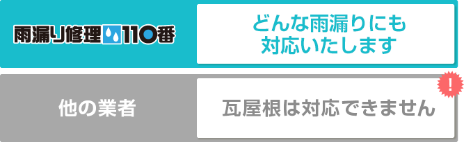 どんな雨漏りも直します