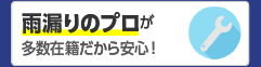 雨漏りのプロが多数在籍だから安心！